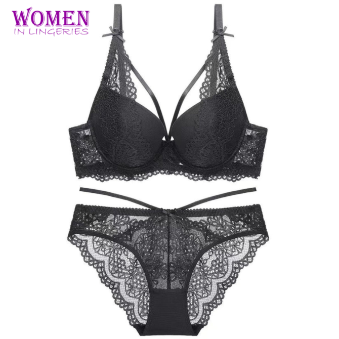 Single Padded Net Bra Set